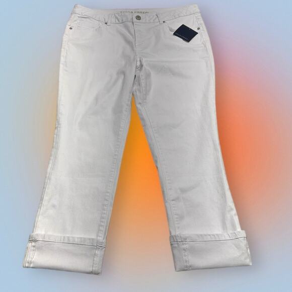 FALKS CREEEK Women's 12 White CAPRI Jeans - Picture 1 of 3